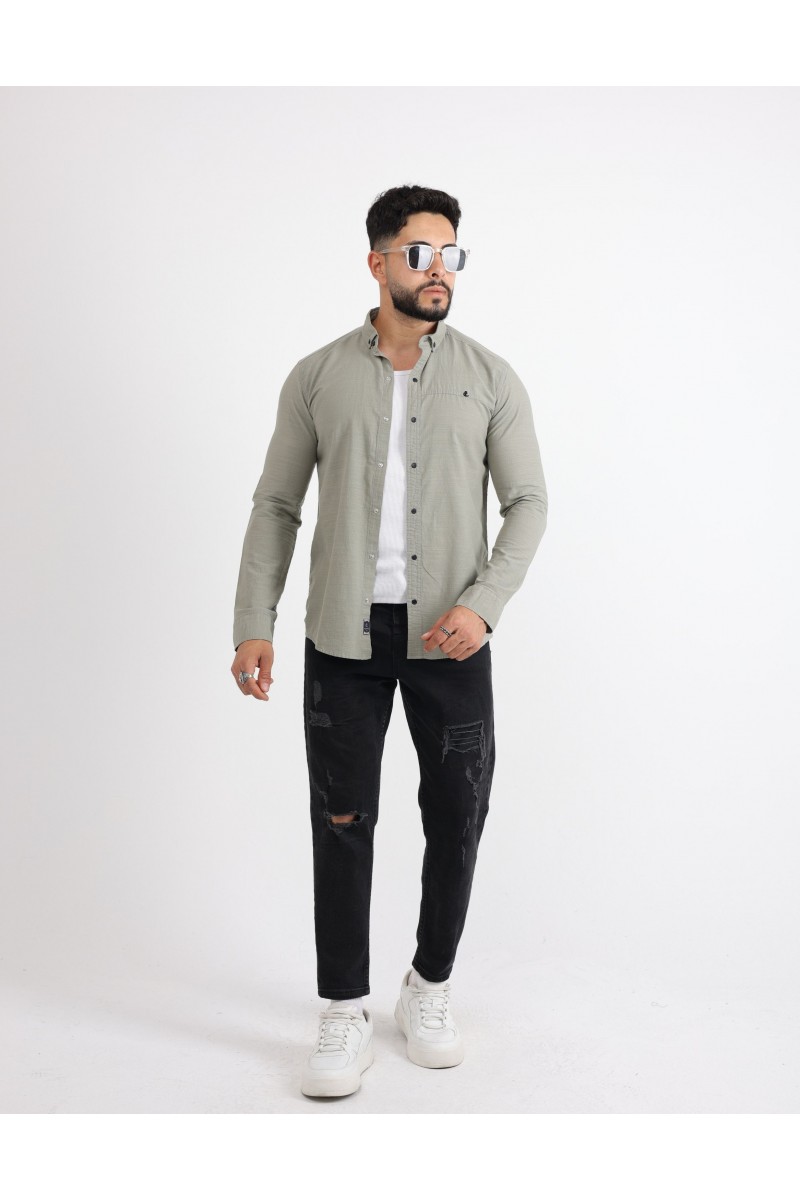 Cliento Flam Keten Rahat Kesim Günlük Erkek Gömlek