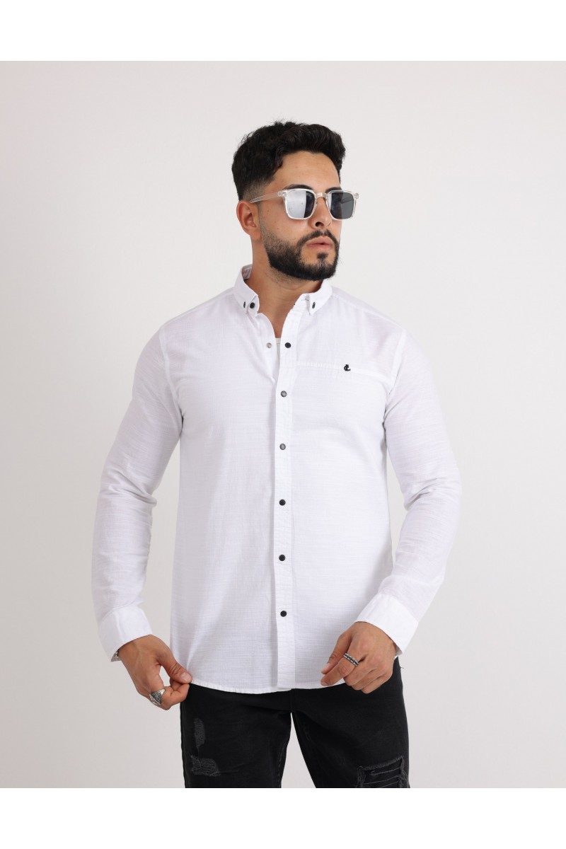 Cliento Flam Keten Rahat Kesim Günlük Erkek Gömlek