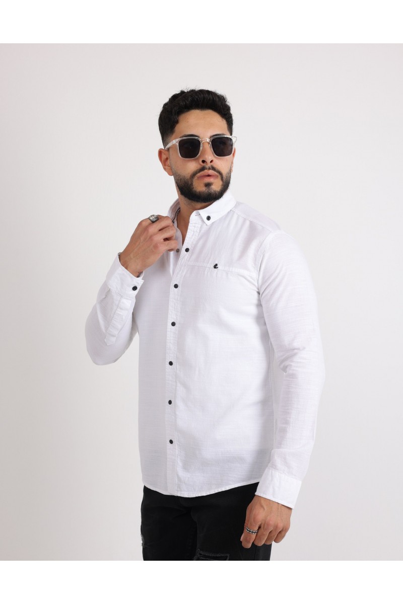 Cliento Flam Keten Rahat Kesim Günlük Erkek Gömlek