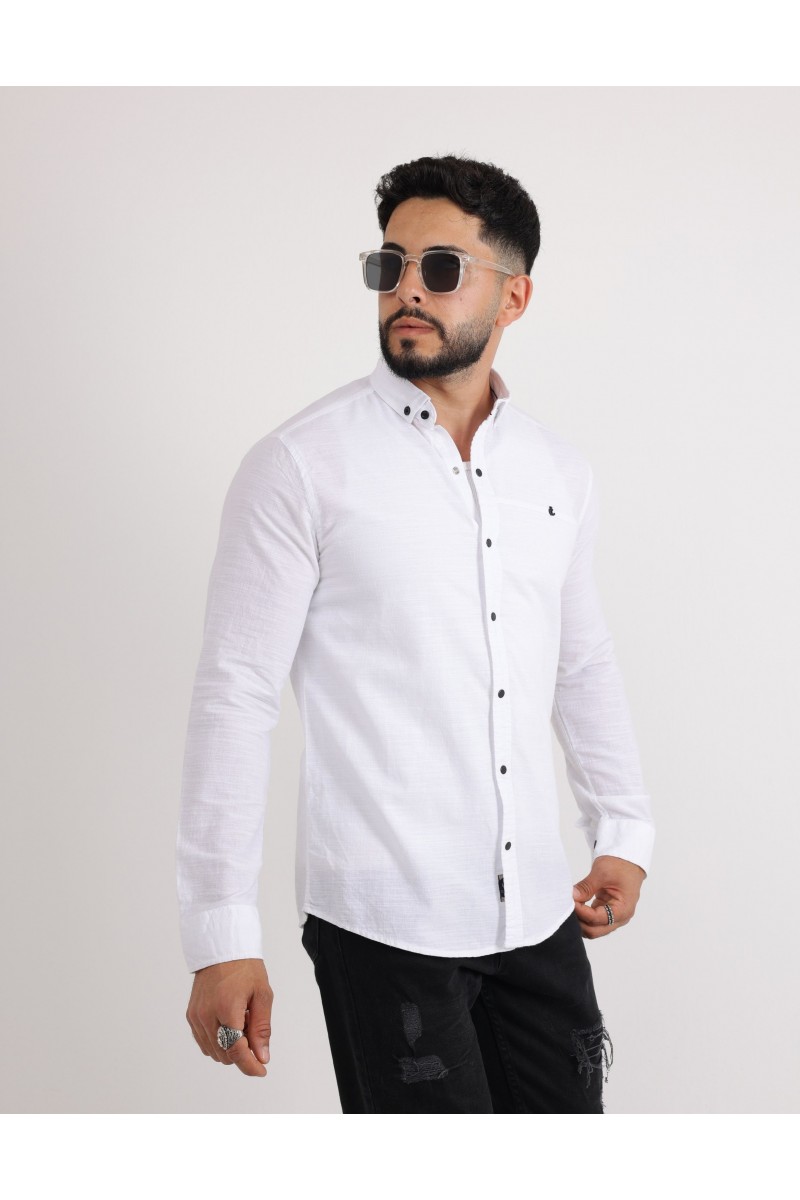 Cliento Flam Keten Rahat Kesim Günlük Erkek Gömlek