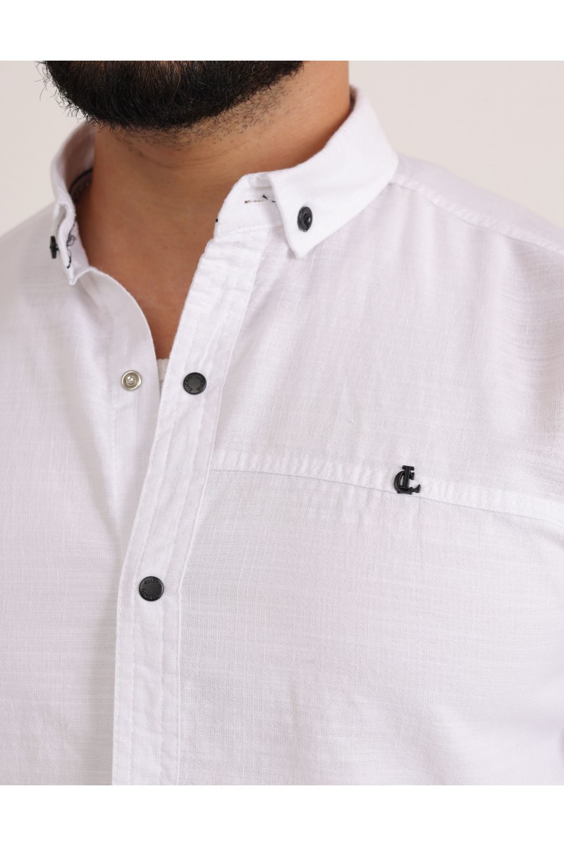 Cliento Flam Keten Rahat Kesim Günlük Erkek Gömlek