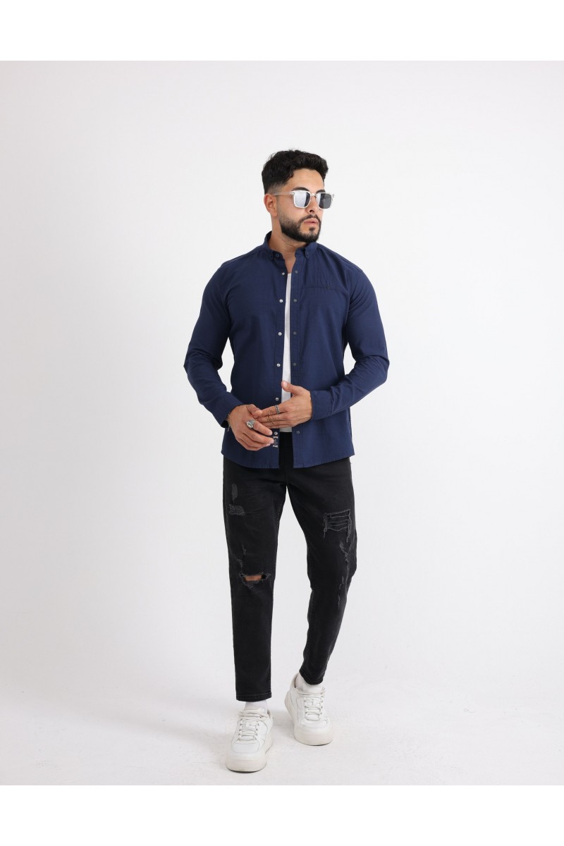 Cliento Flam Keten Rahat Kesim Günlük Erkek Gömlek