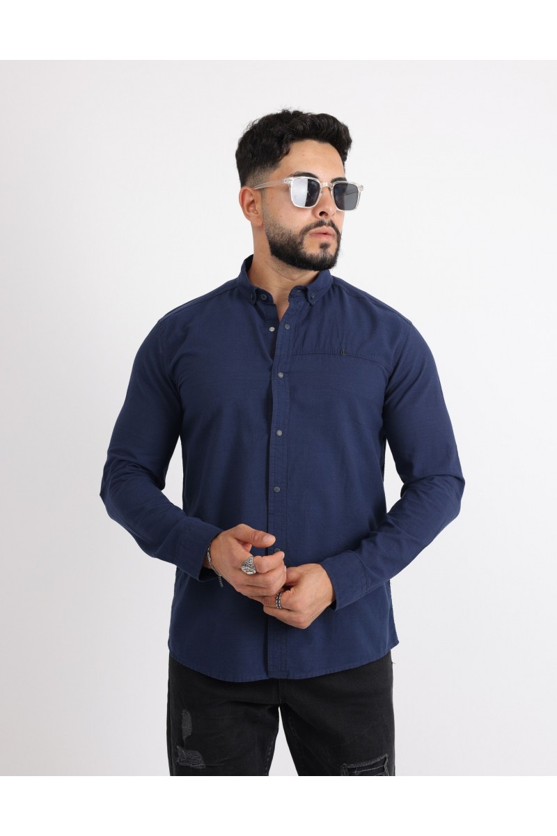 Cliento Flam Keten Rahat Kesim Günlük Erkek Gömlek