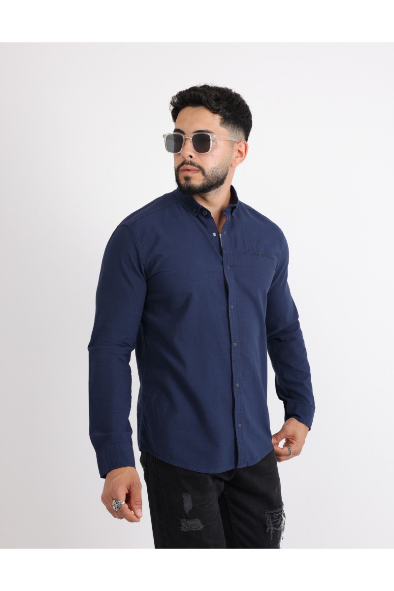 Cliento Flam Keten Rahat Kesim Günlük Erkek Gömlek