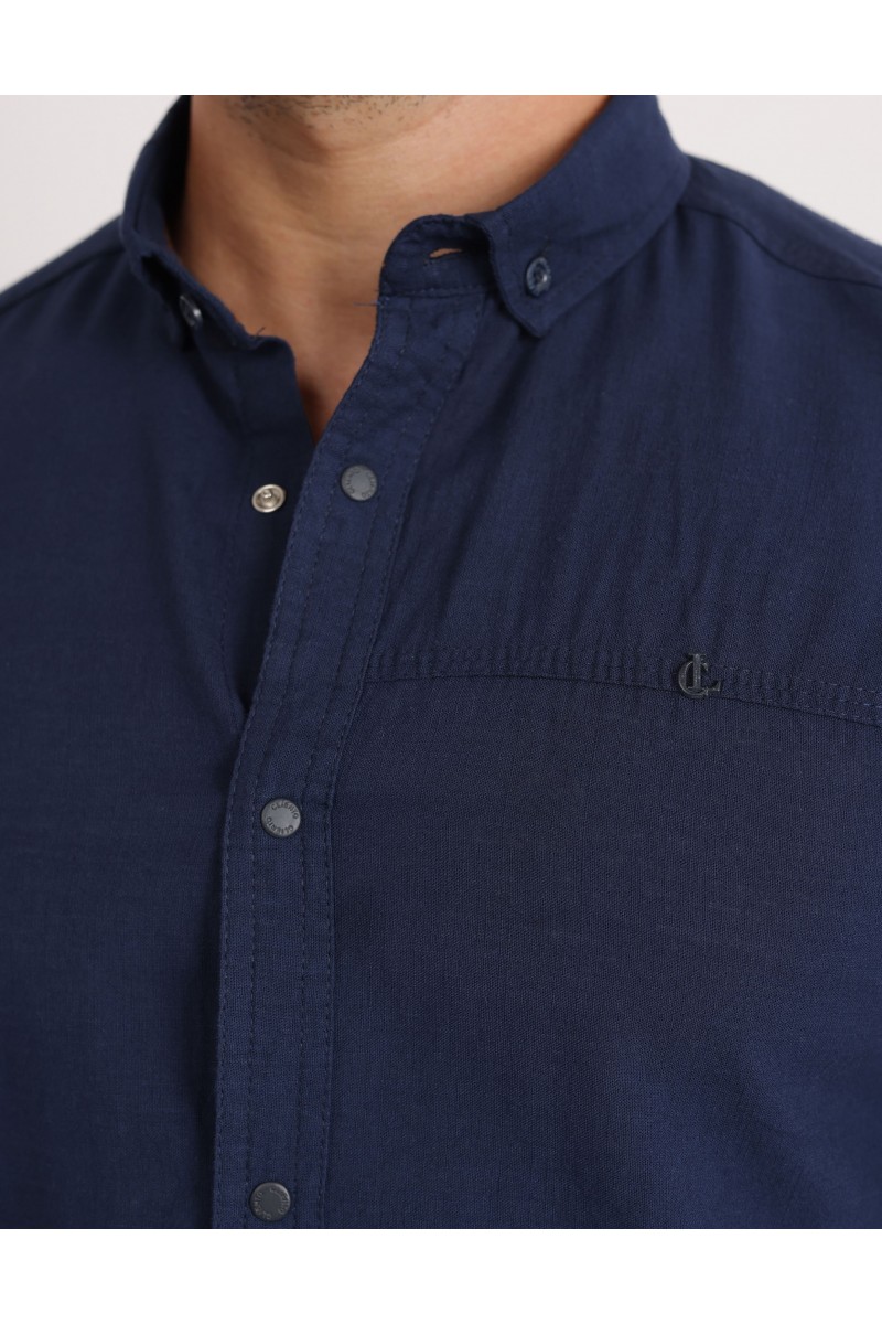 Cliento Flam Keten Rahat Kesim Günlük Erkek Gömlek