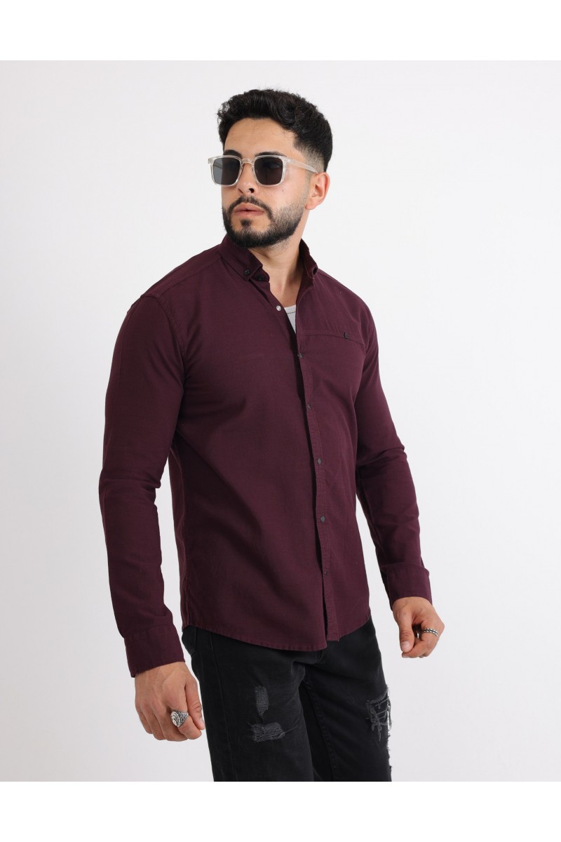 Cliento Flam Keten Rahat Kesim Günlük Erkek Gömlek