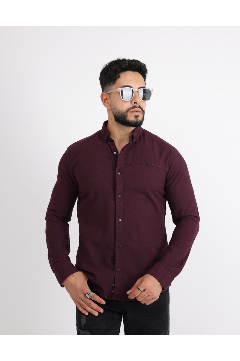 Cliento Flam Keten Rahat Kesim Günlük Erkek Gömlek