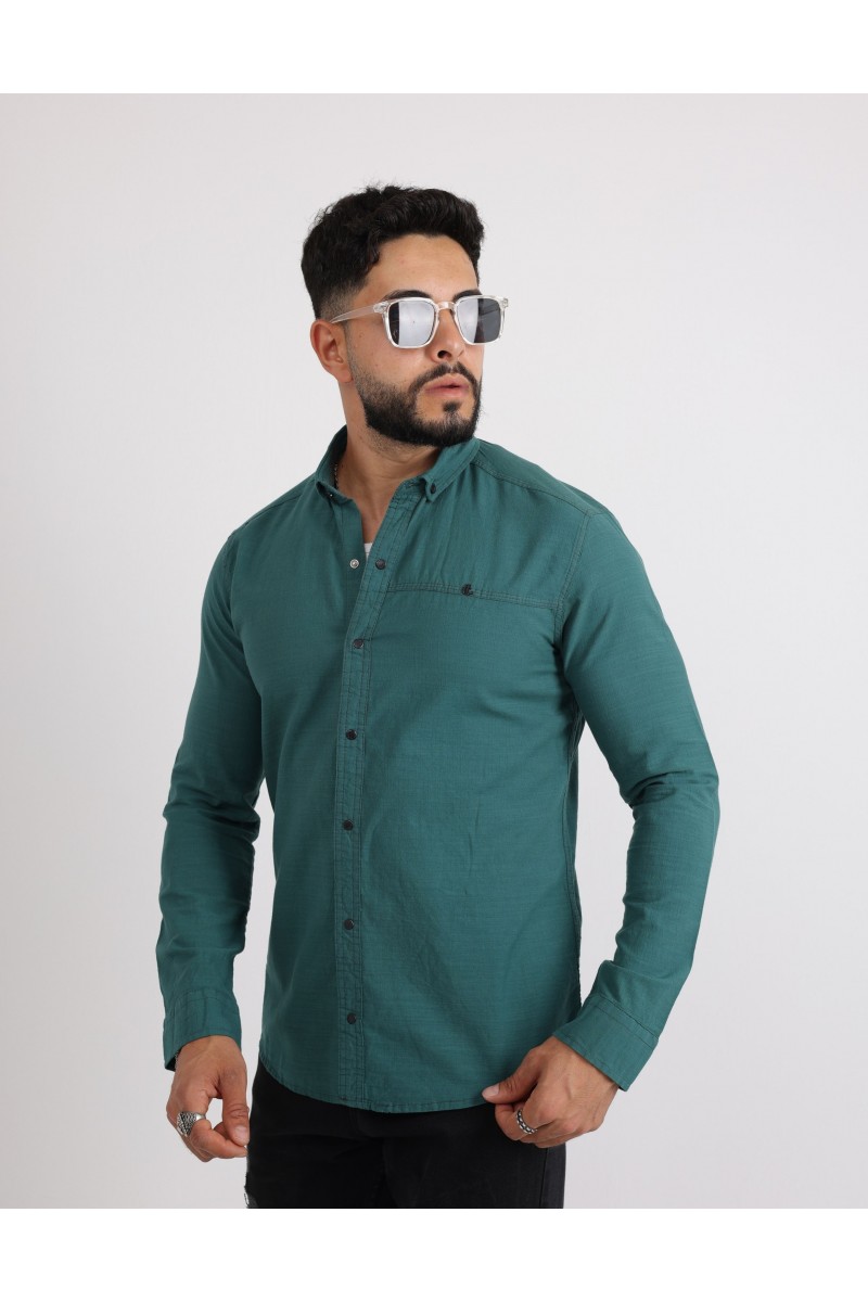 Cliento Flam Keten Rahat Kesim Günlük Erkek Gömlek