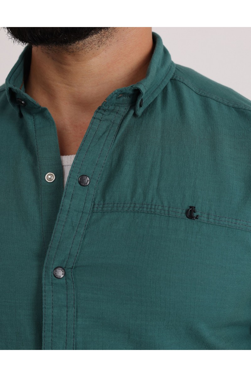 Cliento Flam Keten Rahat Kesim Günlük Erkek Gömlek