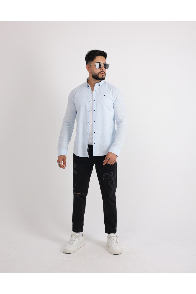Cliento Flam Keten Rahat Kesim Günlük Erkek Gömlek