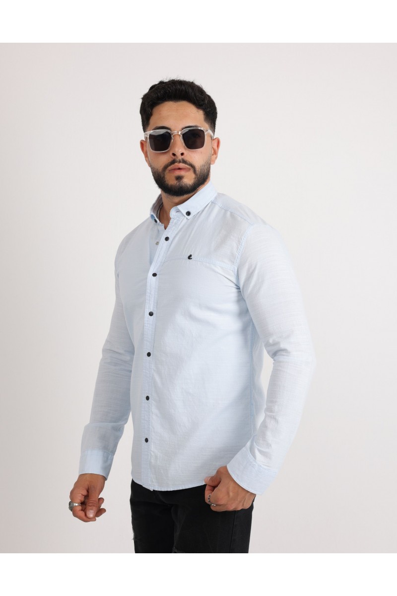 Cliento Flam Keten Rahat Kesim Günlük Erkek Gömlek