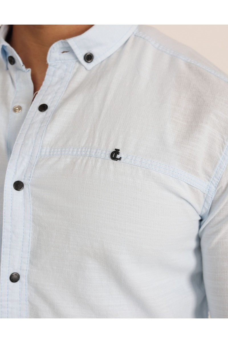 Cliento Flam Keten Rahat Kesim Günlük Erkek Gömlek