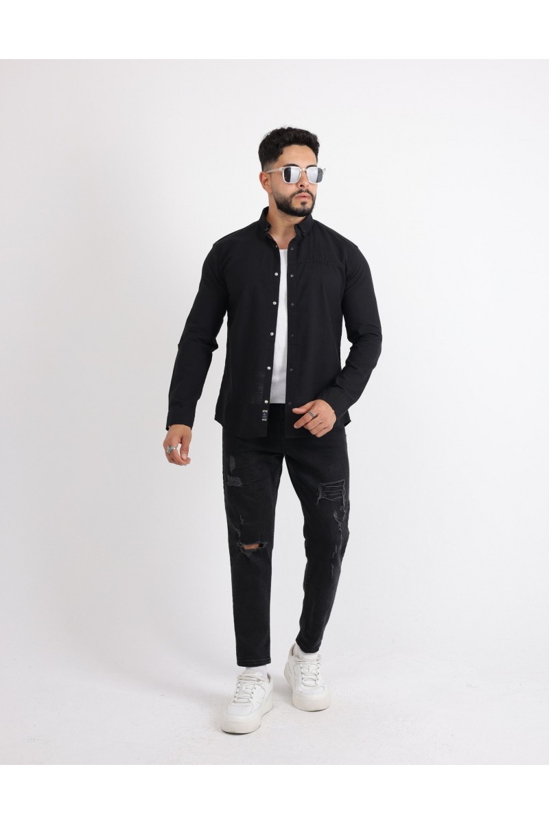 Cliento Flam Keten Rahat Kesim Günlük Erkek Gömlek