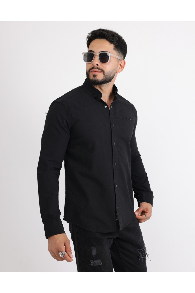 Cliento Flam Keten Rahat Kesim Günlük Erkek Gömlek