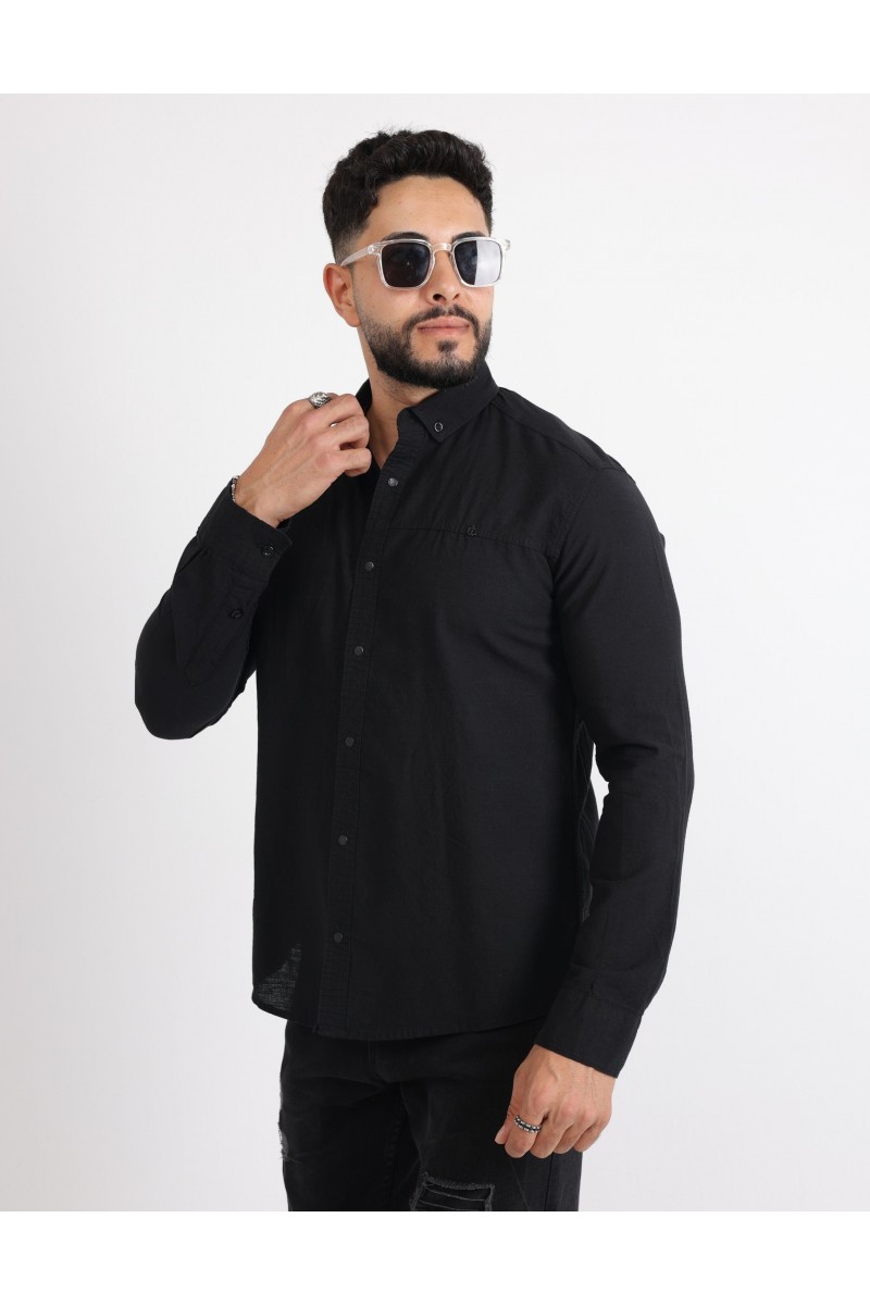 Cliento Flam Keten Rahat Kesim Günlük Erkek Gömlek