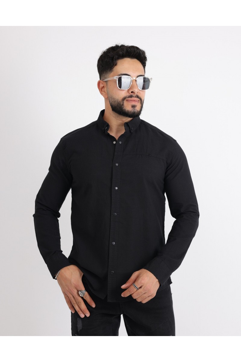 Cliento Flam Keten Rahat Kesim Günlük Erkek Gömlek
