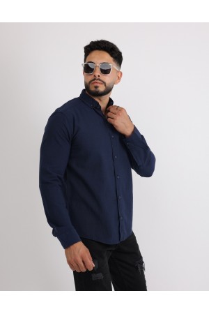 Cliento Flam Keten Slim Fit Spor ve Şık Erkek Gömlek