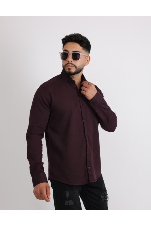Cliento Modern Slim Fit Casual Likralı Pamuklu Armürlü Erkek Gömlek