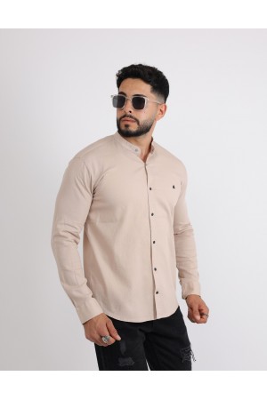 Cliento Likralı Pamuklu Armürlü Kumaş Casual Modern Erkek Gömlek 