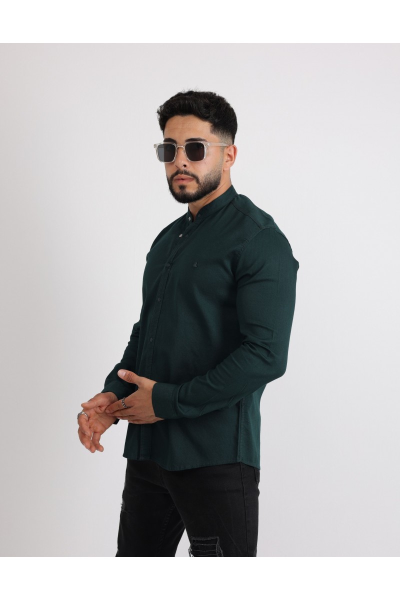 Cliento Likralı Pamuklu Armürlü Kumaş Casual Modern Erkek Gömlek 