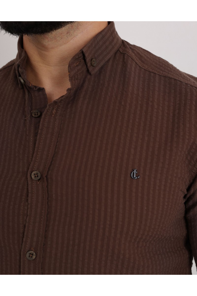 Adel Paraşüt Kumaş Uzun Kollu Modern Erkek Gömlek