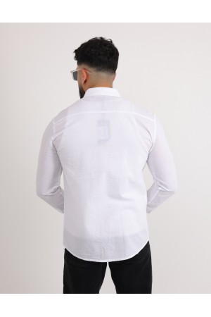 Adel Paraşüt Kumaş Uzun Kollu Modern Erkek Gömlek