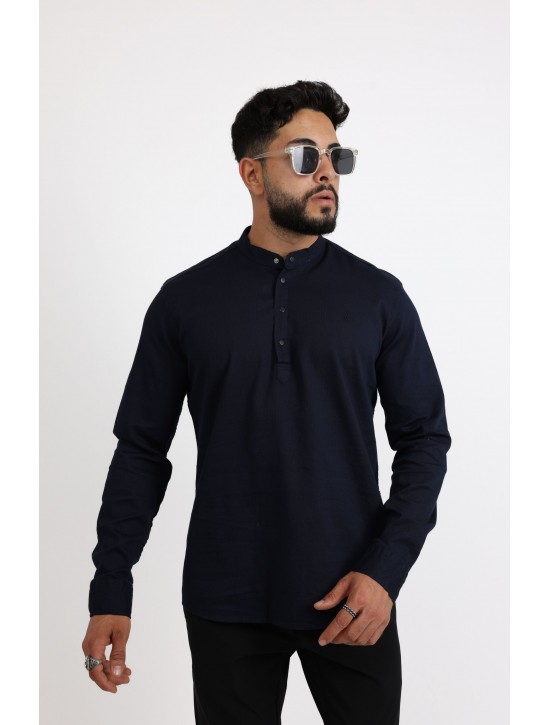 Şık ve Modern Likralı Pamuk Armürlü Kumaş Slim Fit Erkek Gömlek