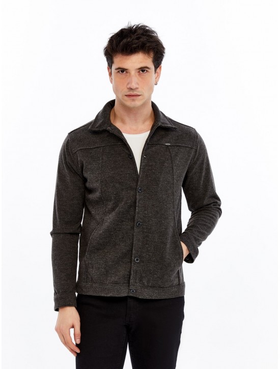 Yumuşak Desenli Kaşe Kışlık Erkek Gömlek