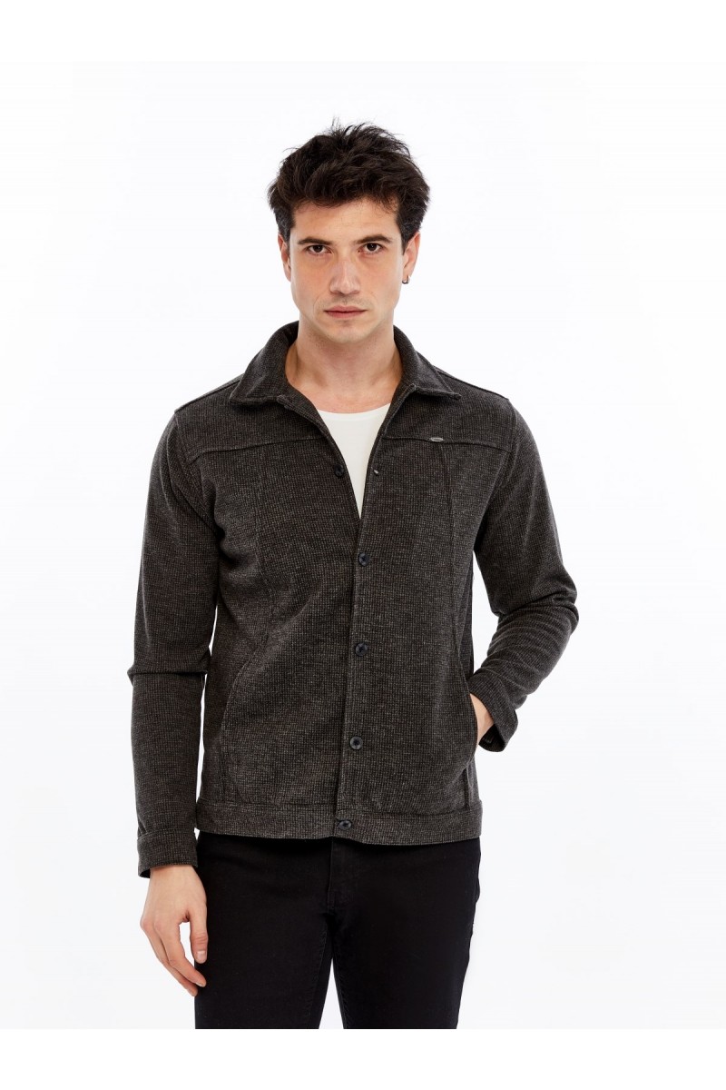 Yumuşak Desenli Kaşe Kışlık Erkek Gömlek