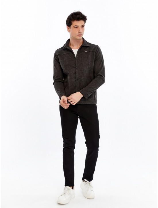 Yumuşak Desenli Kaşe Kışlık Erkek Gömlek