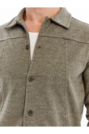 Yumuşak Desenli Kaşe Kışlık Erkek Gömlek