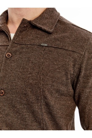 Yumuşak Desenli Kaşe Kışlık Erkek Gömlek
