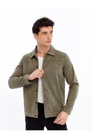 Yumuşak Desenli Kaşe Kışlık Erkek Gömlek