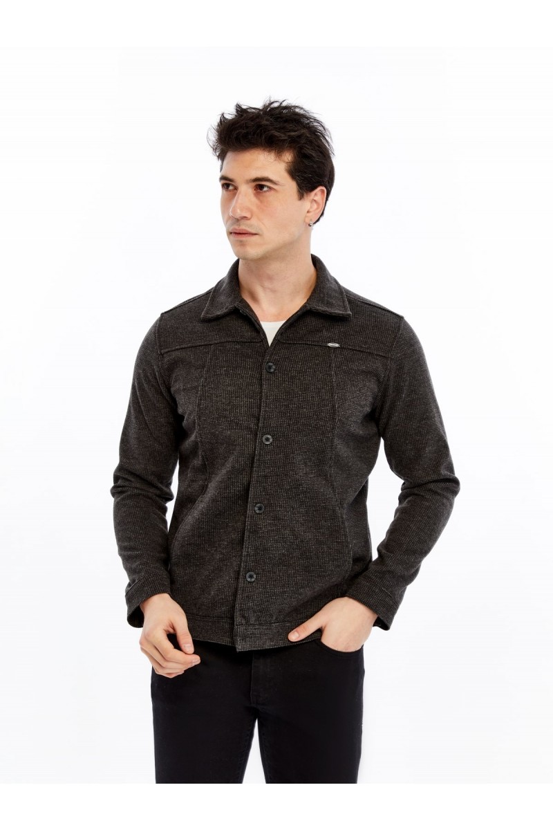 Yumuşak Desenli Kaşe Kışlık Erkek Gömlek