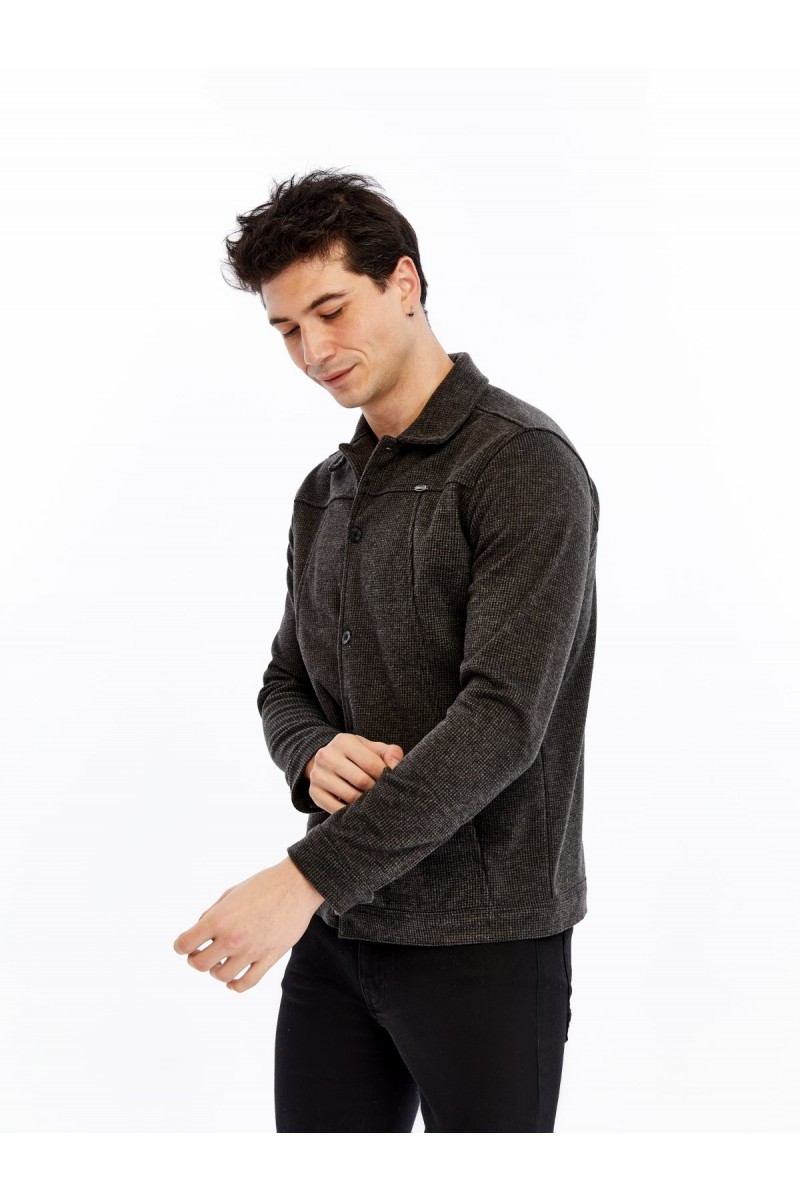 Yumuşak Desenli Kaşe Kışlık Erkek Gömlek