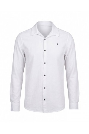 Pamuklu Keten Slim Fit Modern Erkek Gömlek