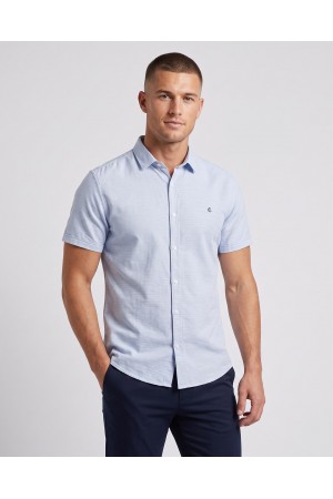 Pamuk Keten Armürlü Smart Casual Erkek Gömlek